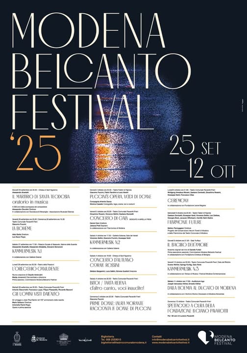 Modena bel canto festival 2025 – Evento in memoria di Luciano Pavarotti